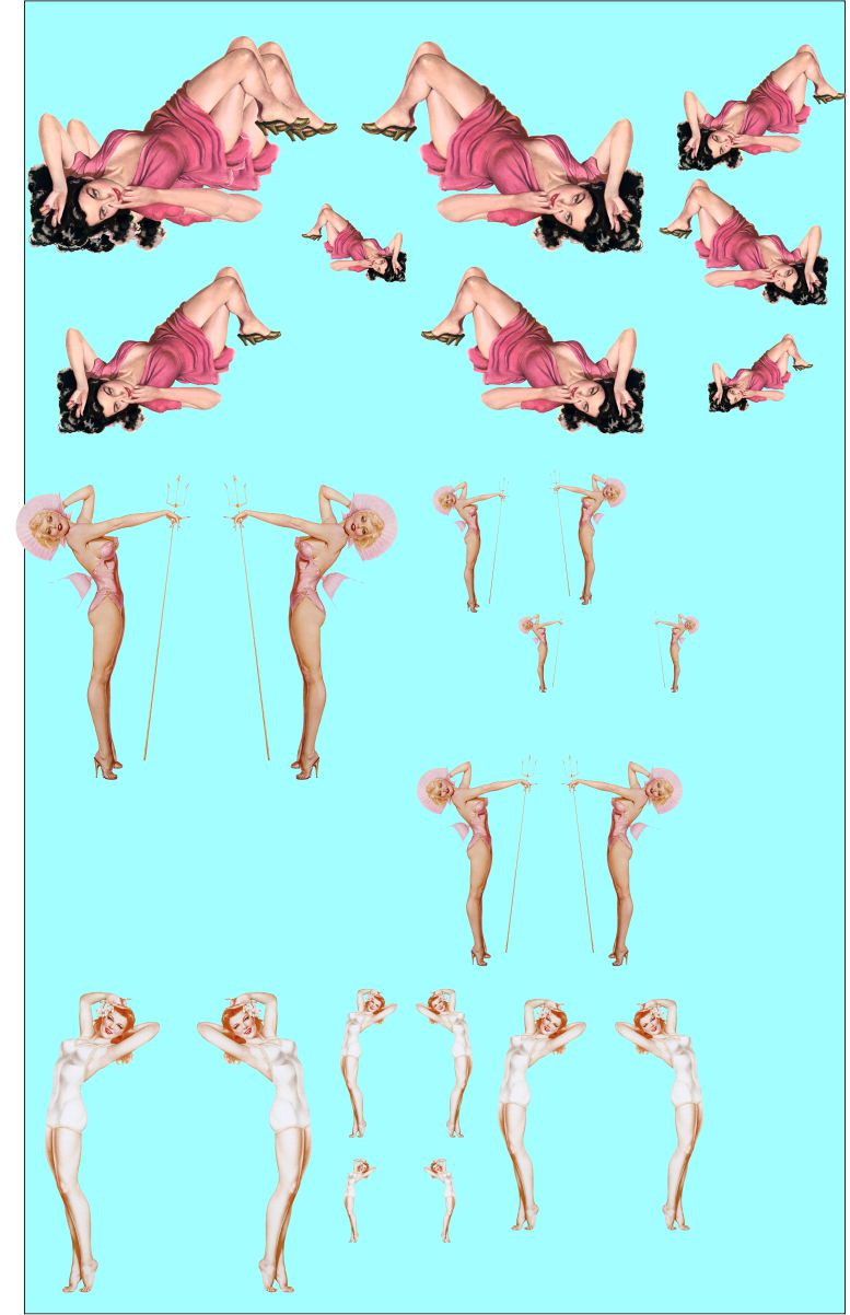 Pin Up Girls #11 Logo water slide decals