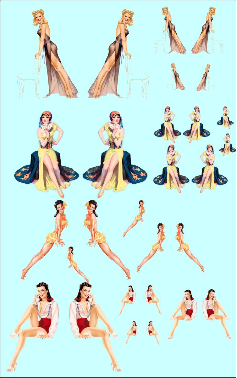 Pin Up Girls #12 Logo water slide decals