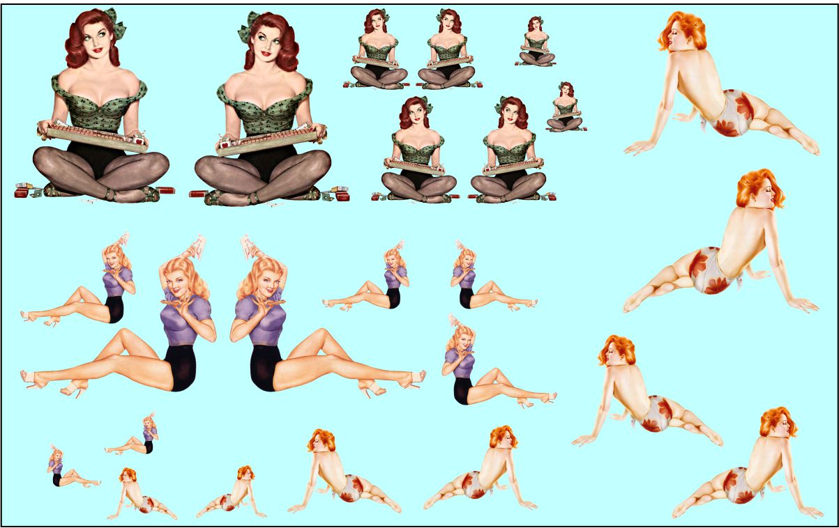 Pin Up Girls #15 Logo water slide decals