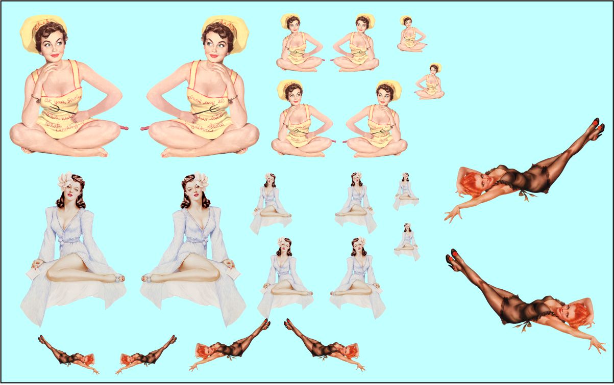 Pin Up Girls #16 Logo water slide decals