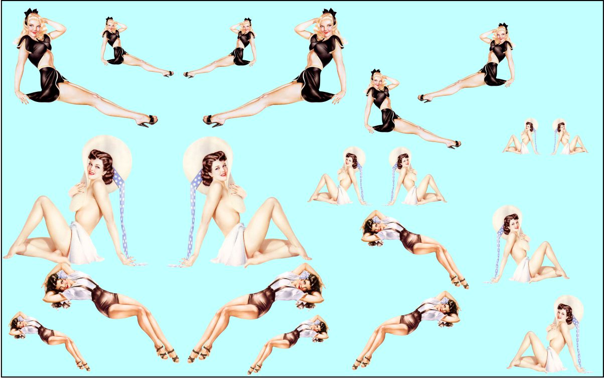 Pin Up Girls #17 Logo water slide decals