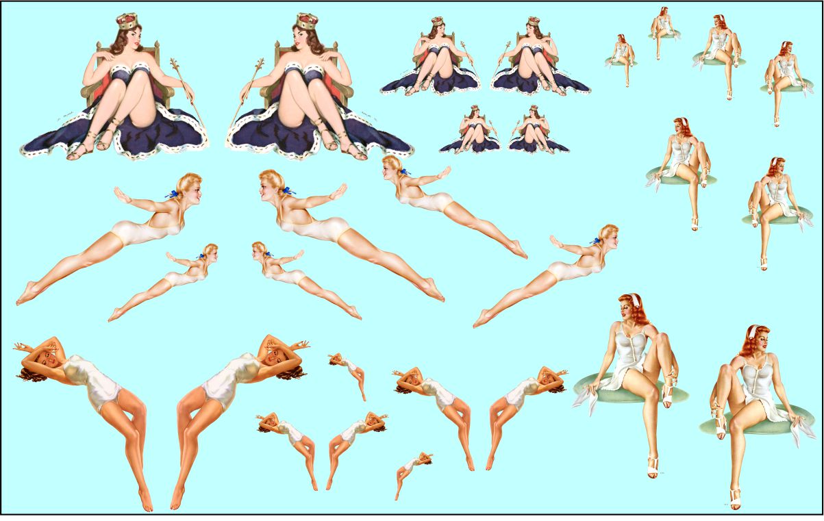 Pin Up Girls #20 Logo water slide decals