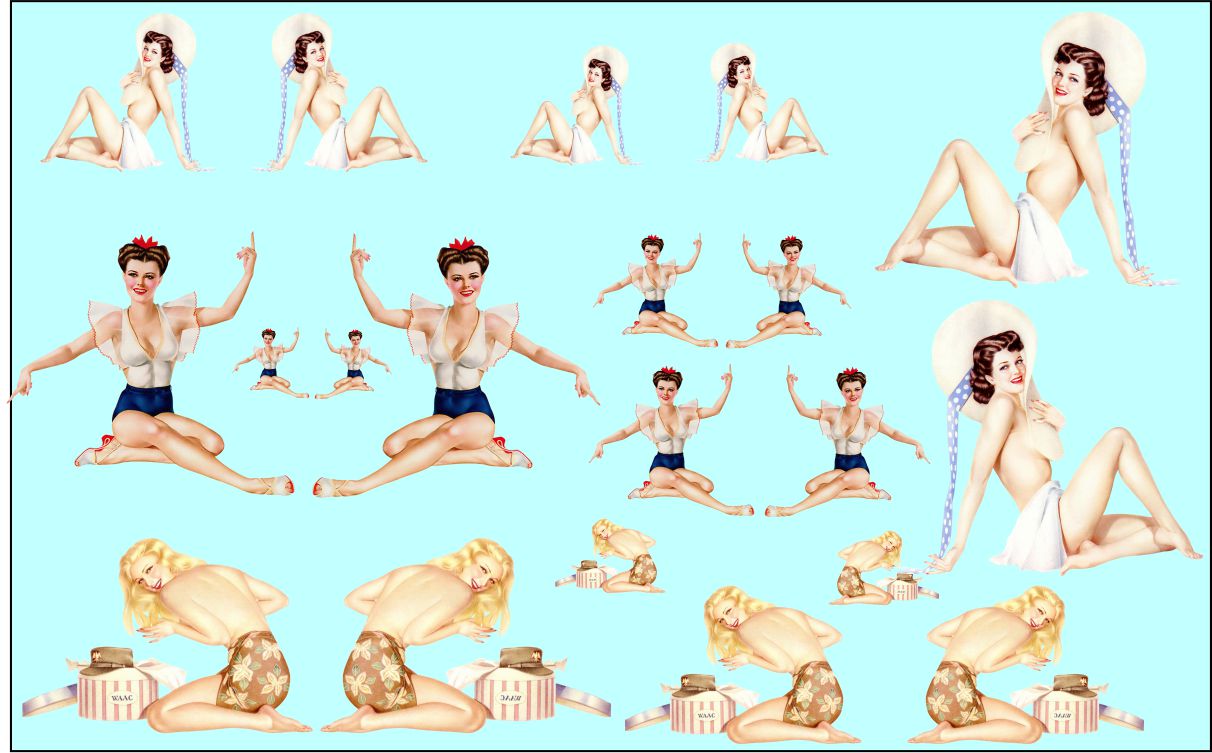 Pin Up Girls #21 Logo water slide decals