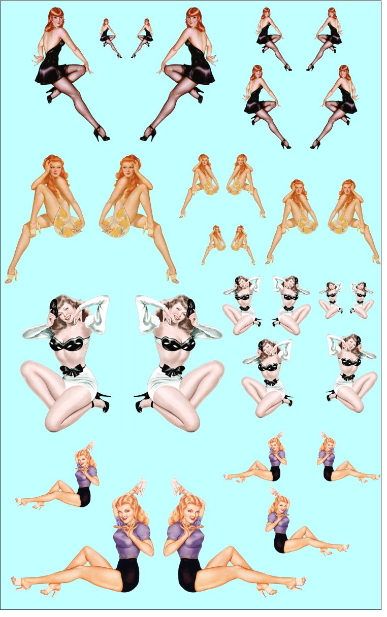 Pin Up Girls #5 Logo water slide decals