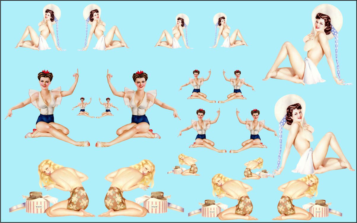 Pin Up Girls #6 Logo water slide decals