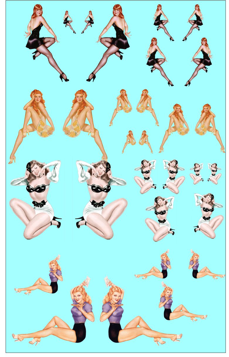 Pin Up Girls #9 Logo water slide decals