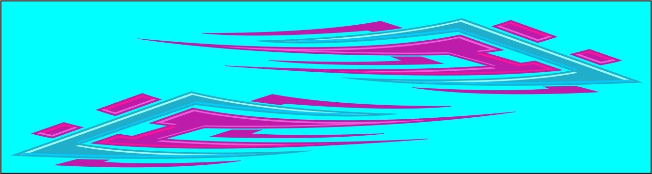 Retro Stripes #4 water slide decals
