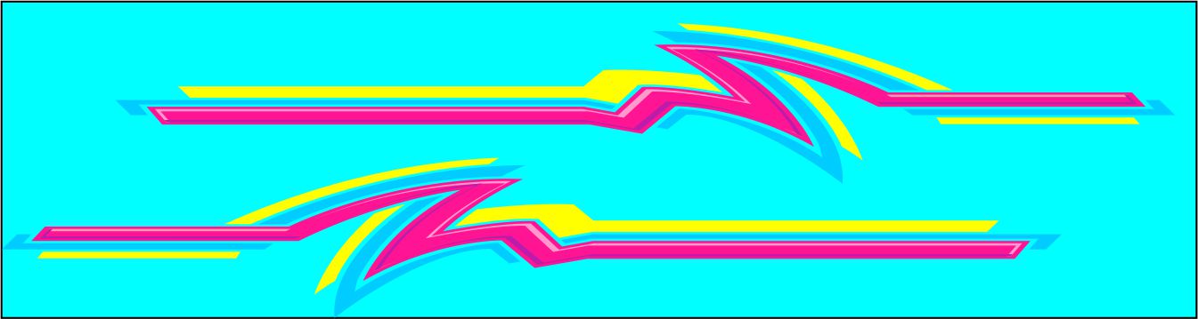 Retro Stripes #5 water slide decals