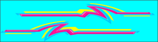 Retro Stripes #5 water slide decals