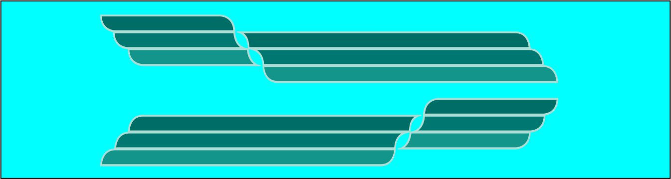 Retro Stripes #6 water slide decals