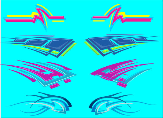 Retro Street Rod  Small Collection water slide decals