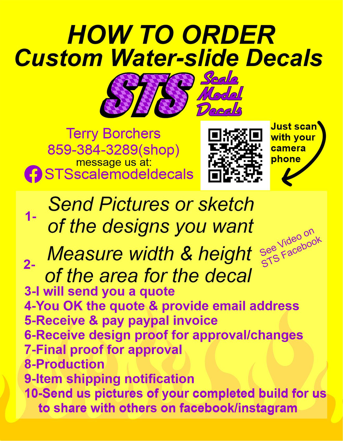 How to order Custom water slide decals
