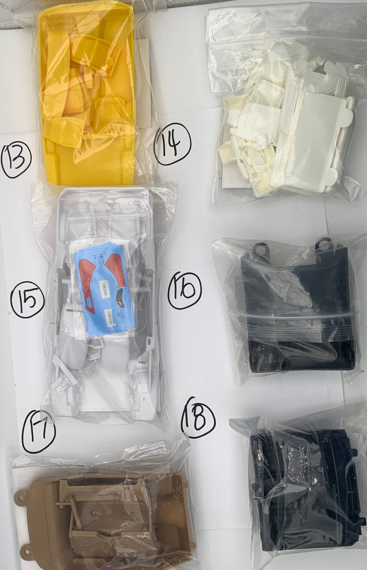 GM INTERIOR PARTS BAGS