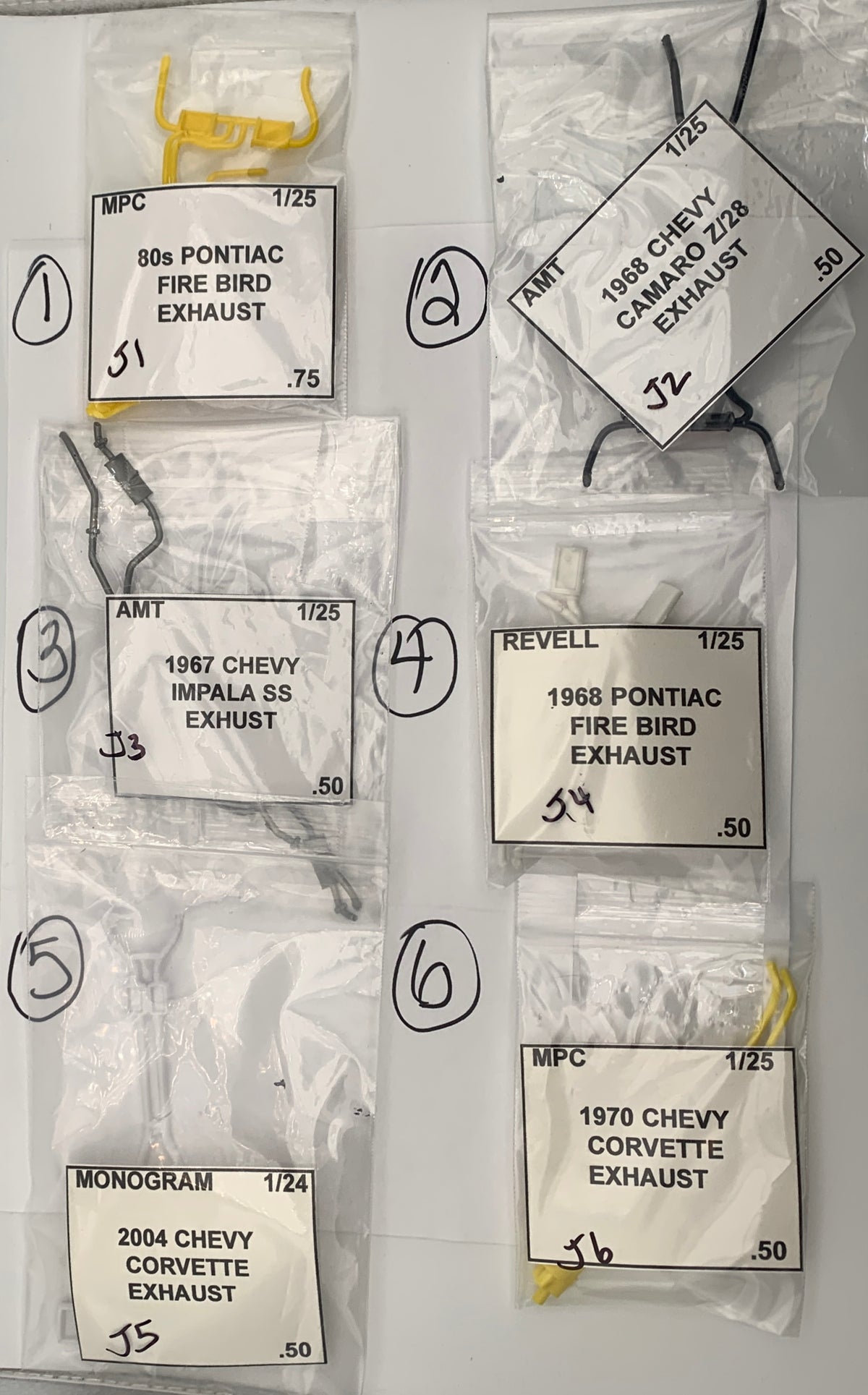 GM EXHAUST PARTS BAG