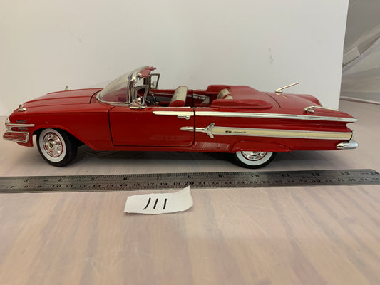 Diecast  1/24 jada 1960 chevy impala black and red