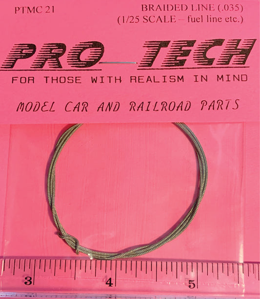 Braided Line (.035) (1/25 scale - fuel line etc.) (18 ins.).