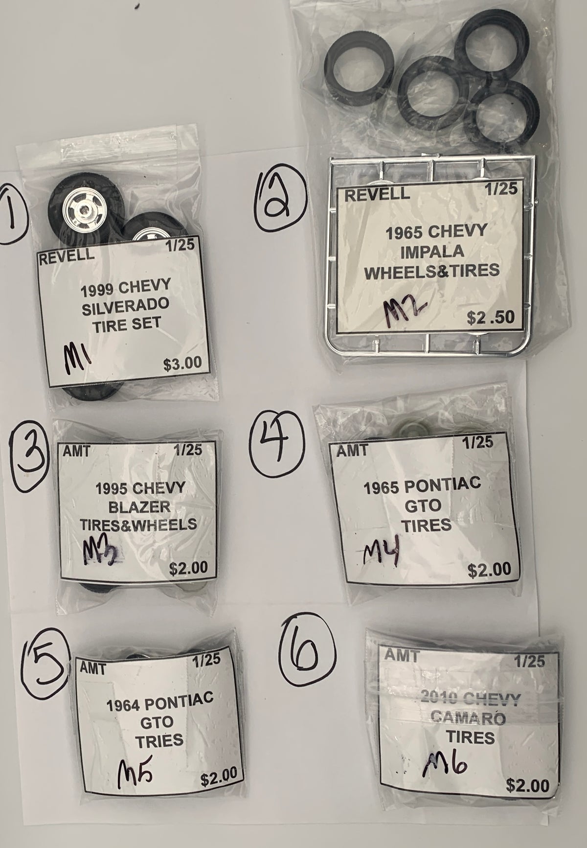 GM RIMS & TIRES WHEELS PARTS BAG