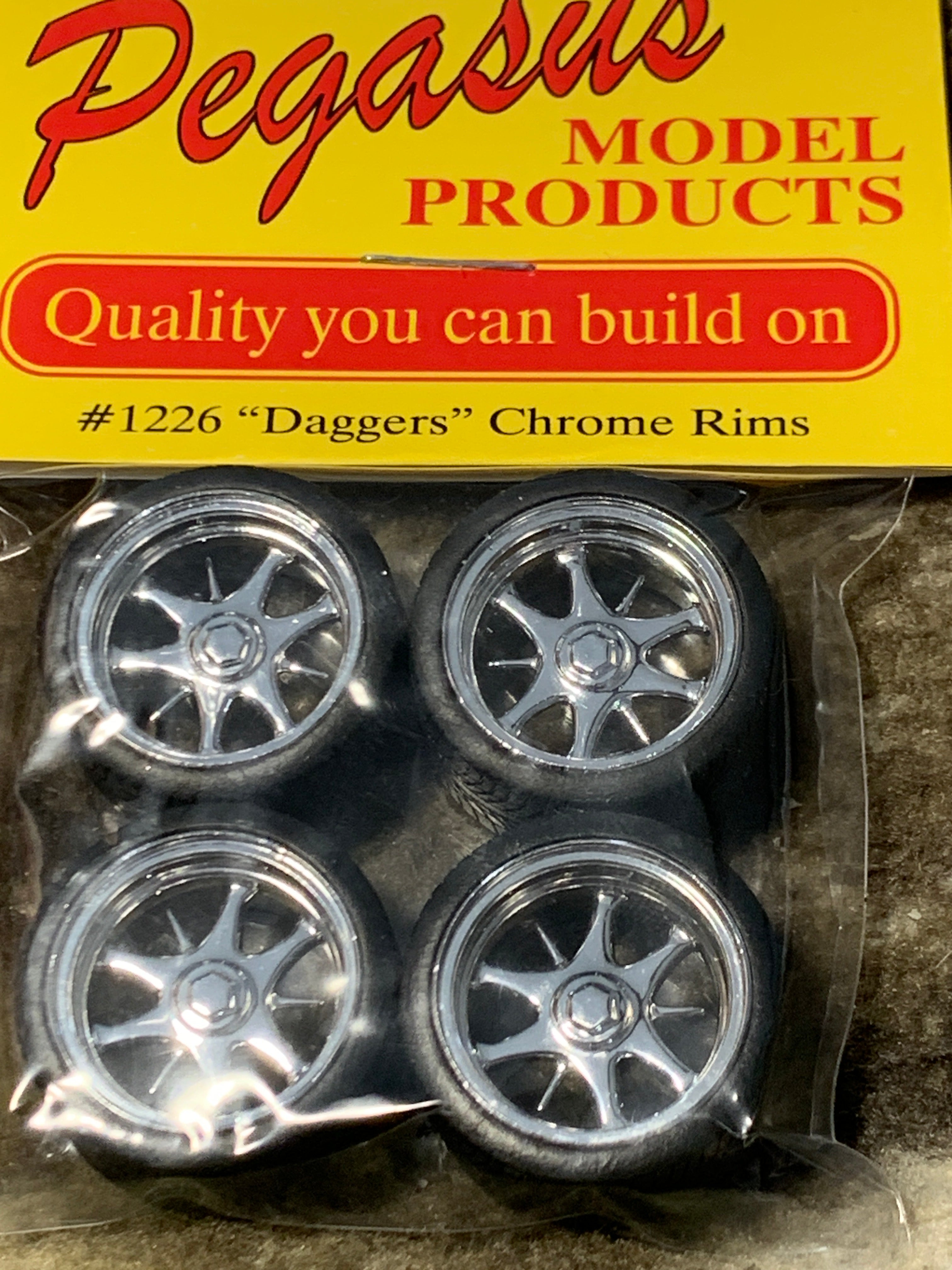 Pegasus #1226 Daggers chrome rim and tires – STSDecals