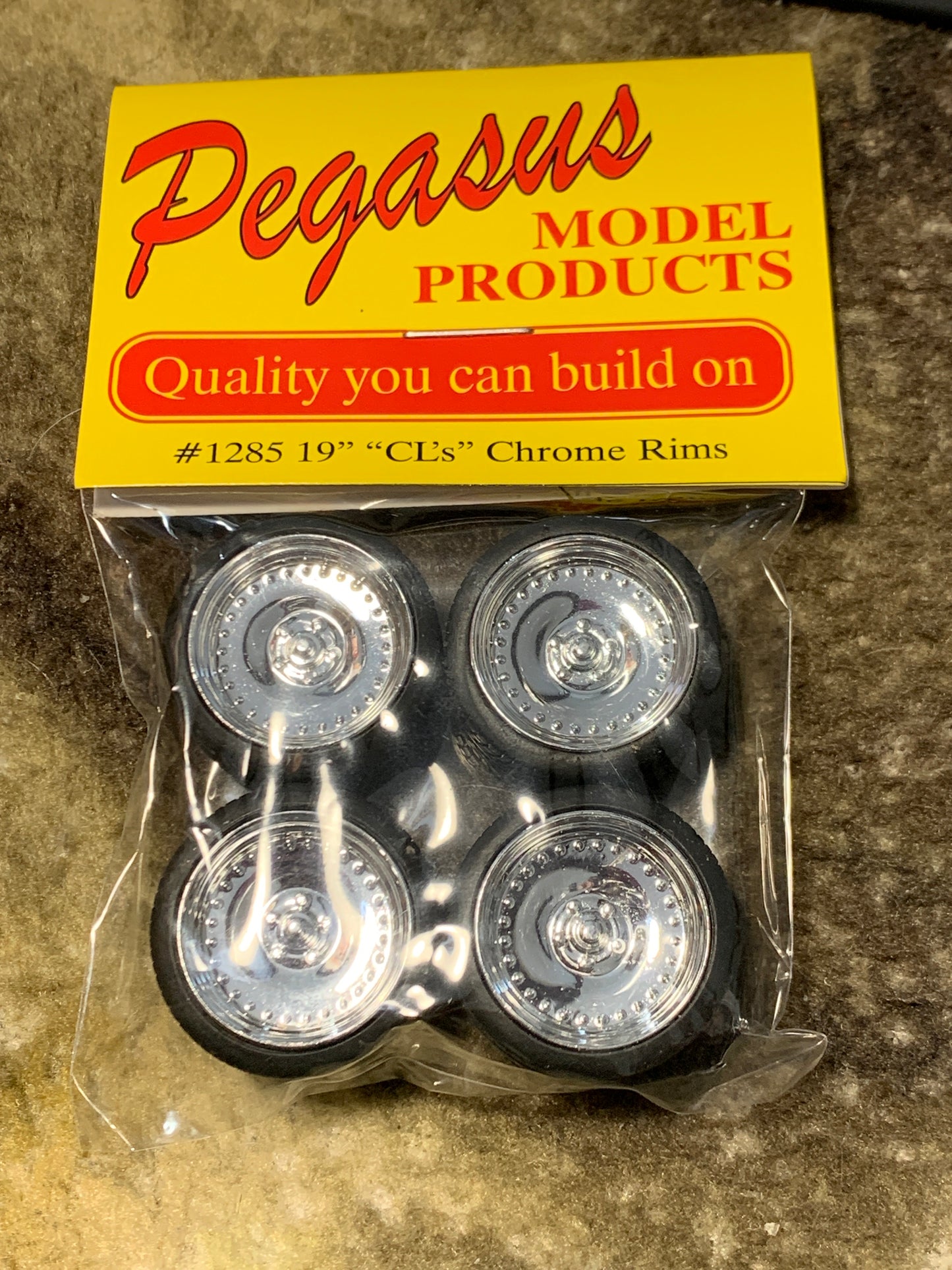 Pegasus #1125 15" Reverse Chrome Rims and tires