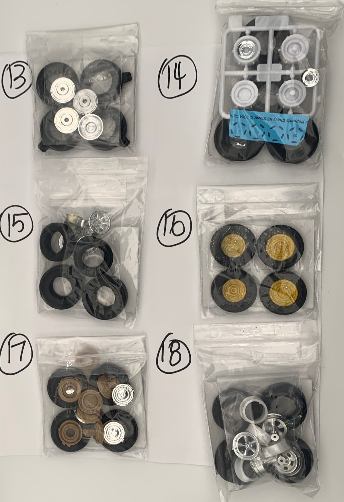 GM RIMS & TIRES WHEELS PARTS BAG