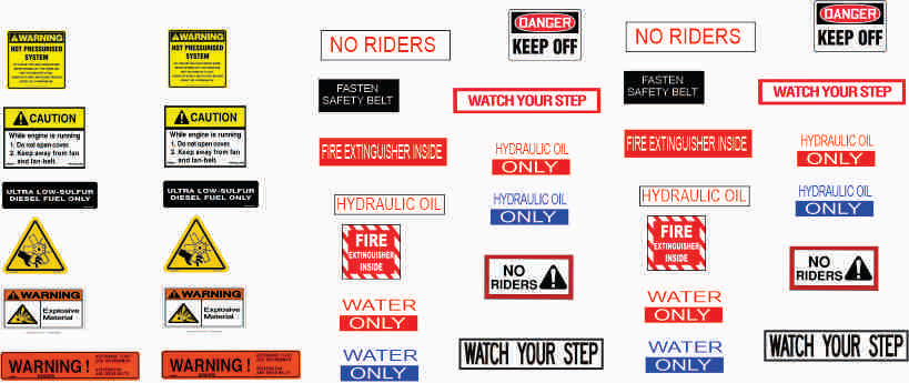 Warning Danger Caution No Rider 1/24 or 1/25 scale Water Slide Decal Sheet