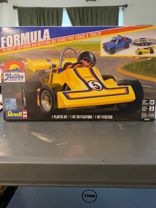 78 Chevy off road 4x4 with Malibu Grand Prix virage & trailer