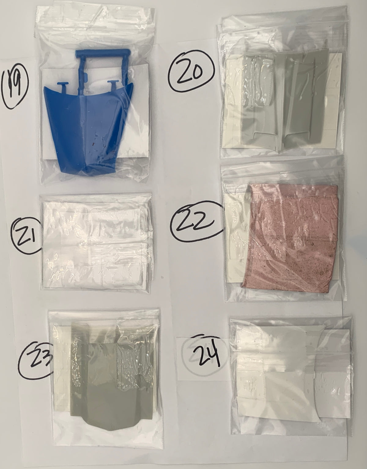 GM HOODS AND TRUNK LIDS PARTS BAG
