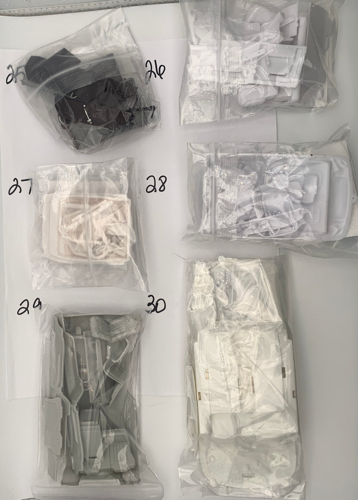 GM INTERIOR PARTS BAGS
