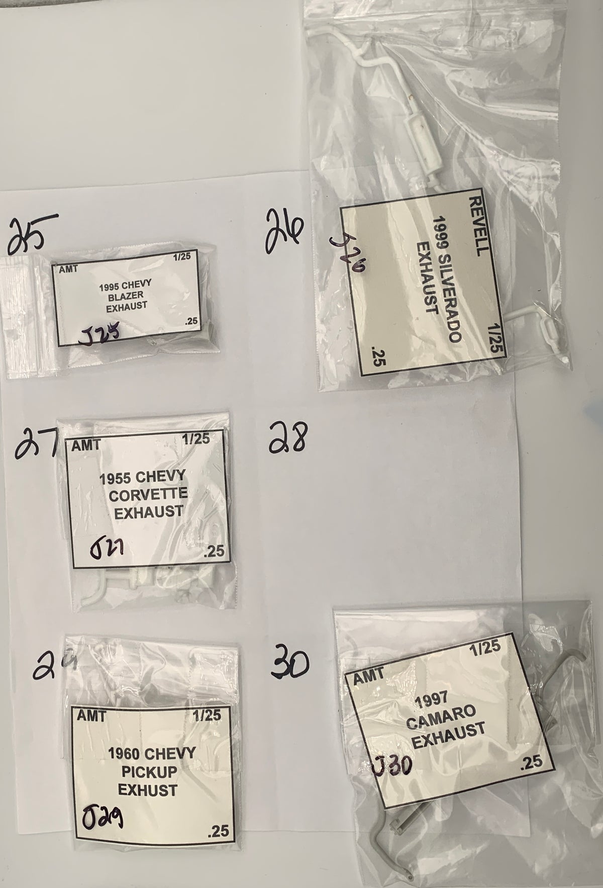 GM EXHAUST PARTS BAG
