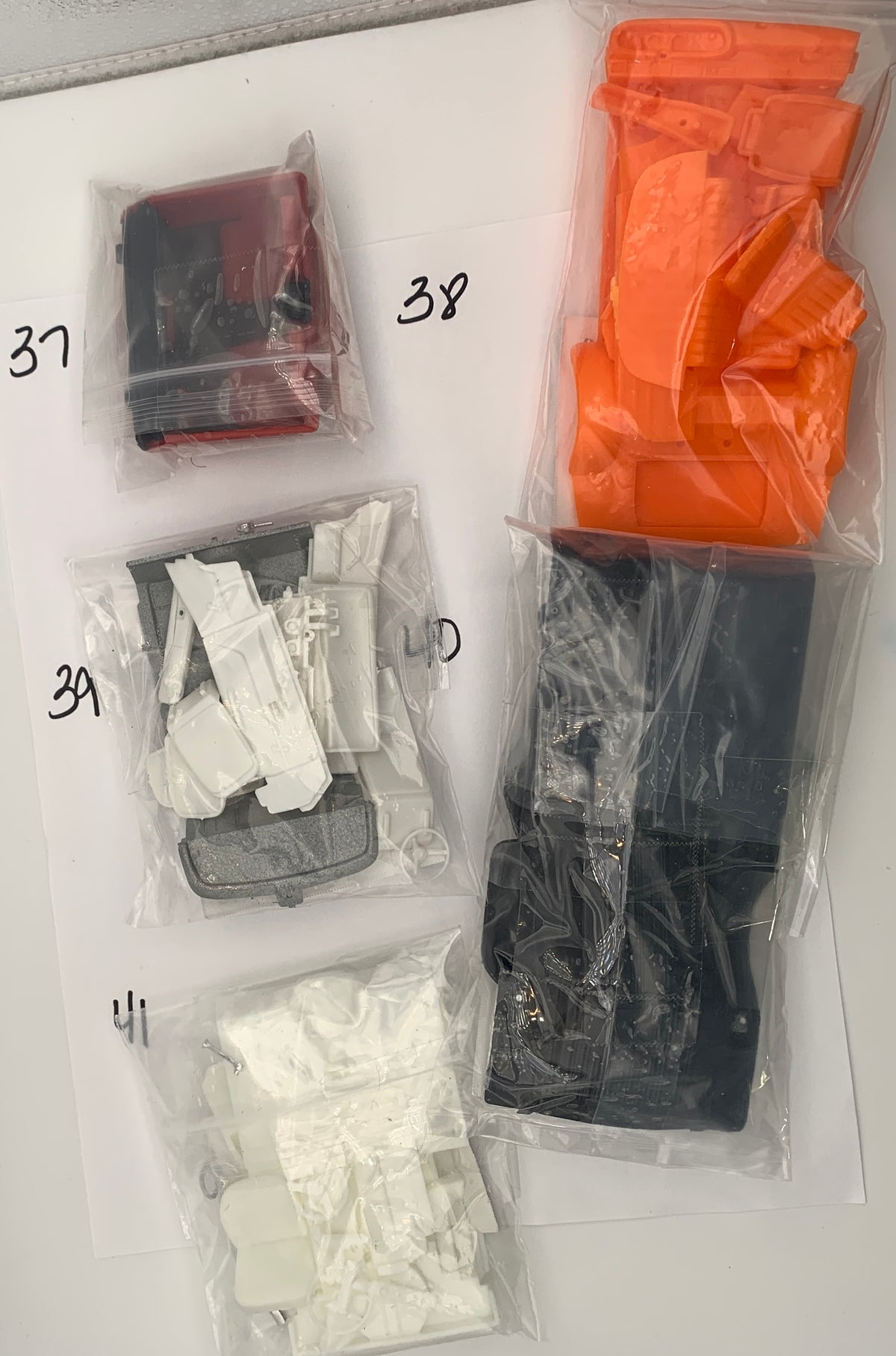 GM INTERIOR PARTS BAGS