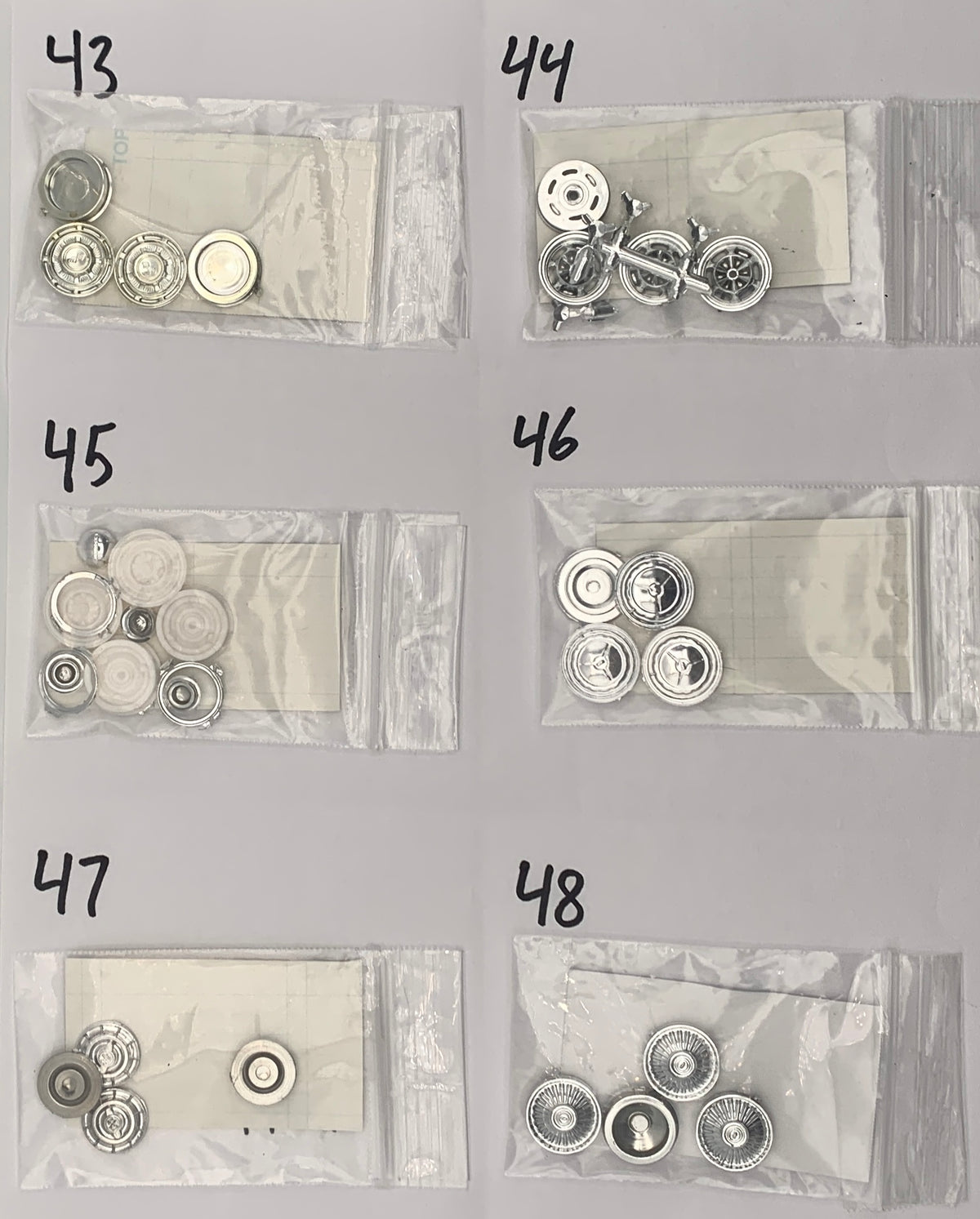 GM RIMS & TIRES WHEELS PARTS BAG
