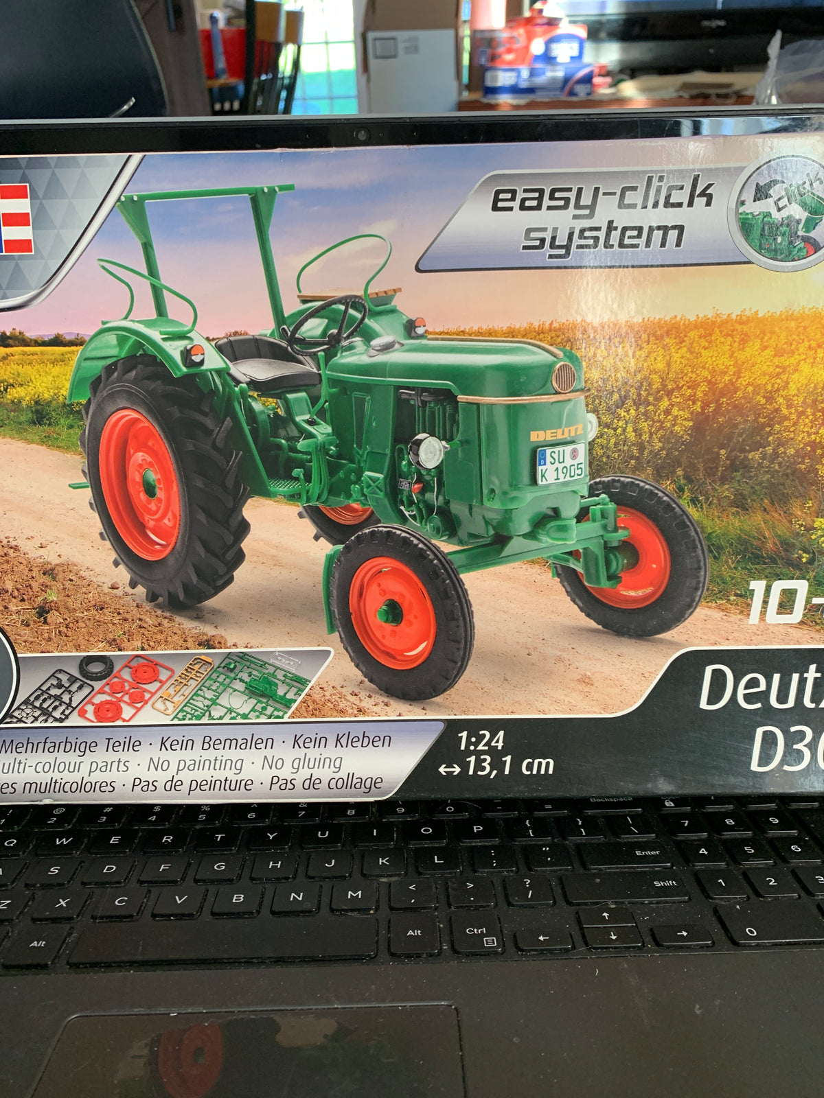 Revell #07821 Deutz D30 tractor is a 1/24-scale Easy-Click kit