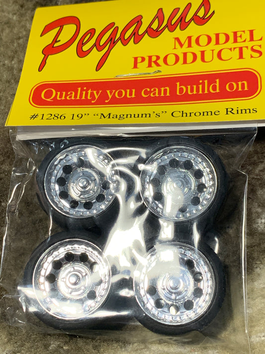 Pegasus #1286  19 inch Magnums Chrome Rims and tires