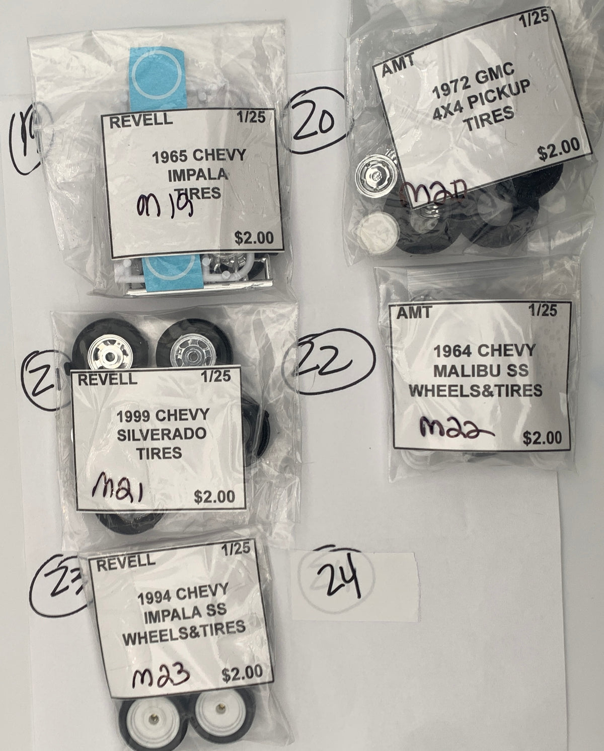 GM RIMS & TIRES WHEELS PARTS BAG