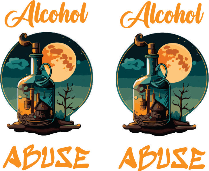 Alcohol Abuse water slide decals