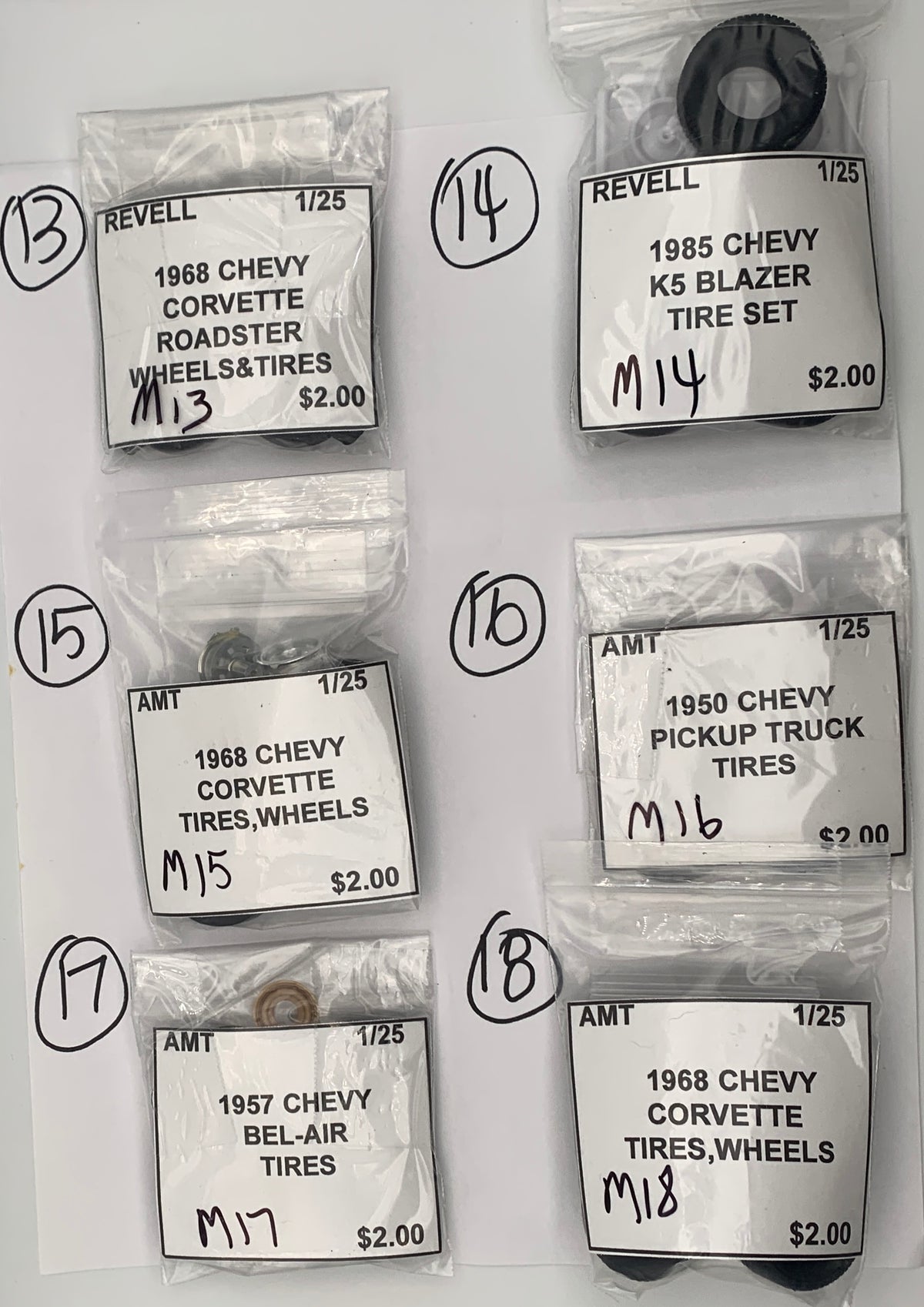 GM RIMS & TIRES WHEELS PARTS BAG