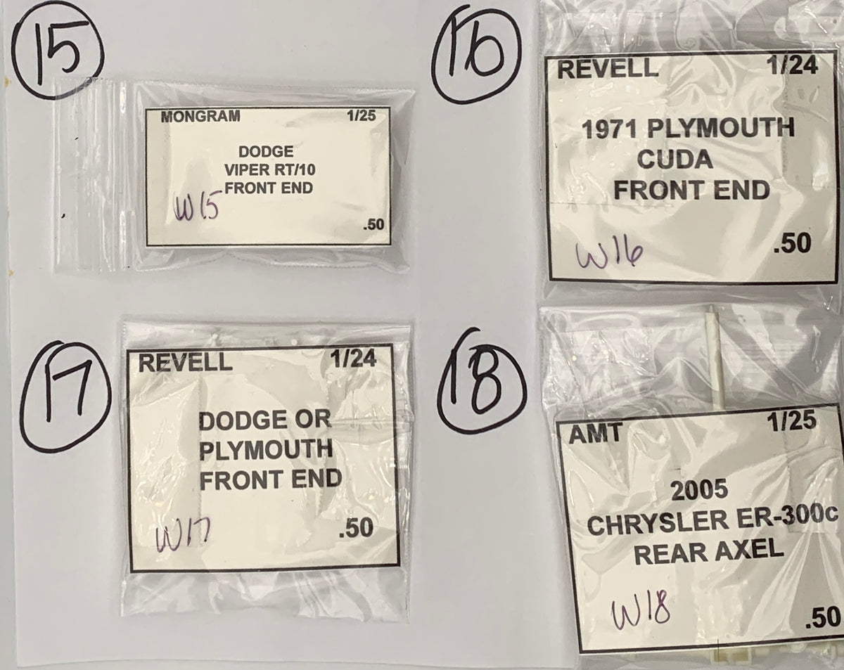 CHRYLER DODGE MOPAR SUSPENSION AXLES PARTS BAG