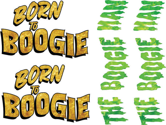 Boogie Man Gasser style water slide decal
