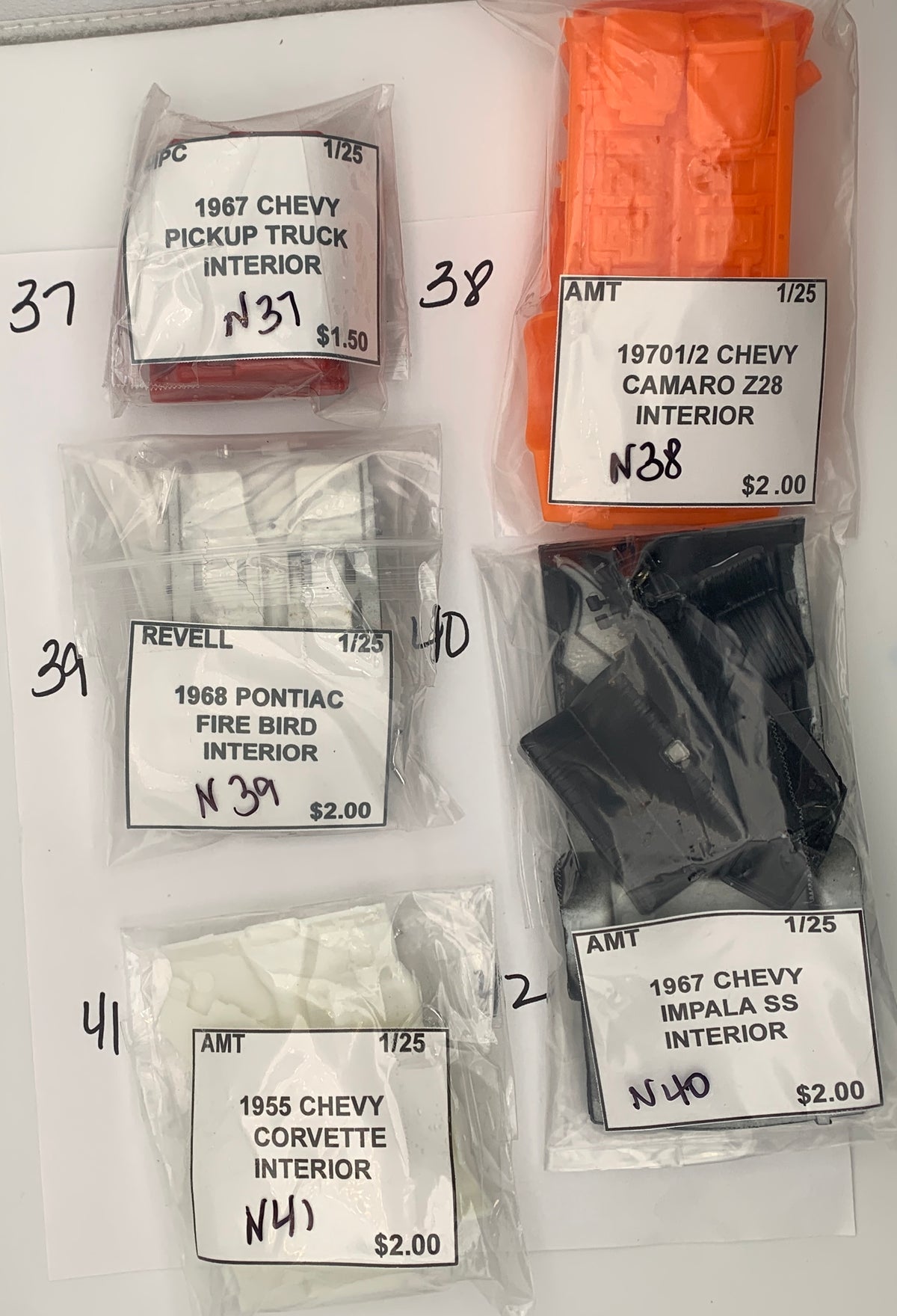 GM INTERIOR PARTS BAGS
