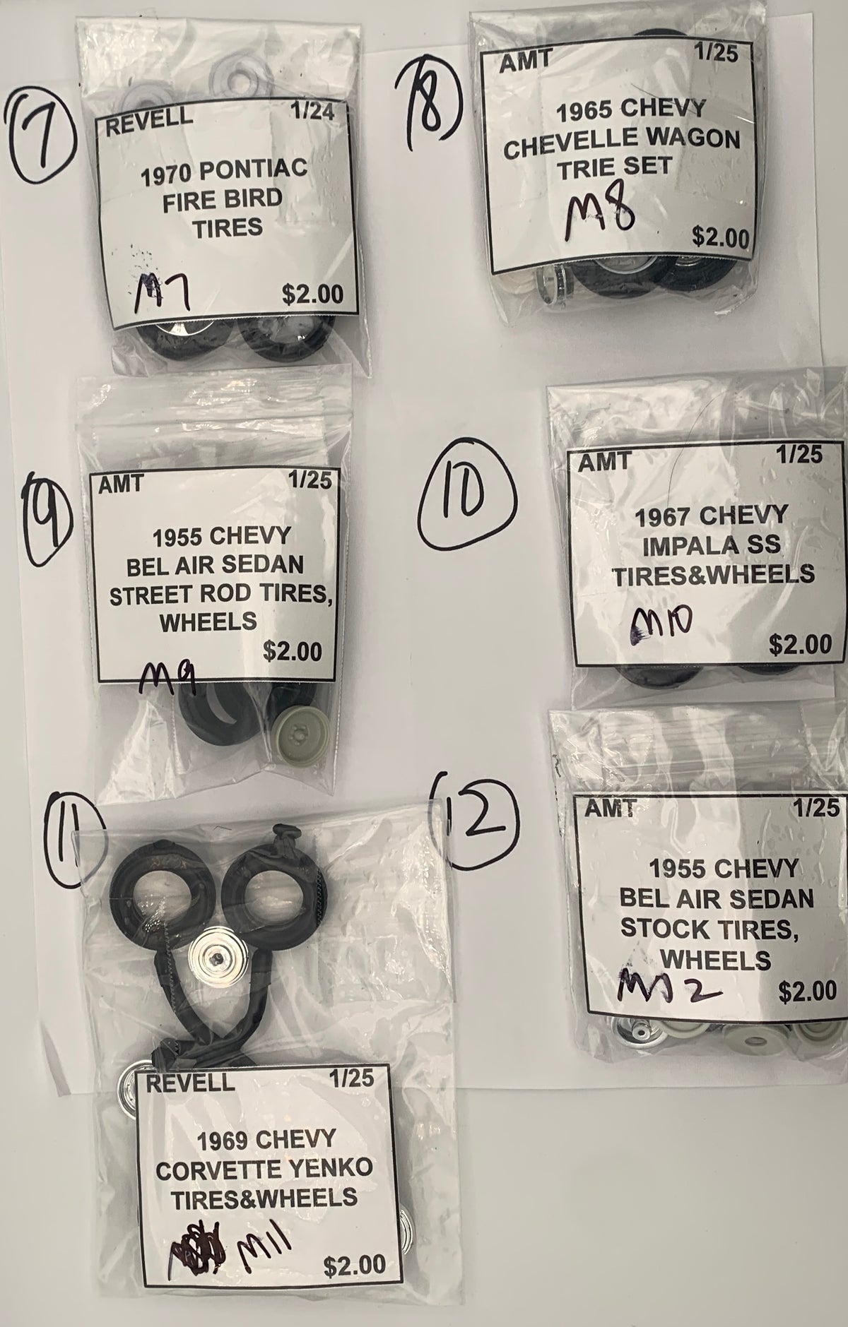 GM RIMS & TIRES WHEELS PARTS BAG