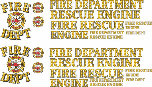 Fire Department scale model decal