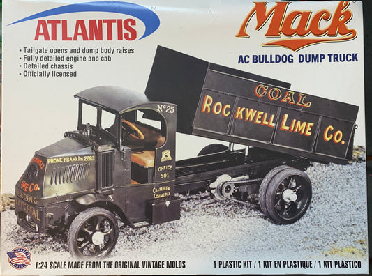 Atlantis Mack AC Bulldog Dump Truck, 1/24 Scale Model Kit