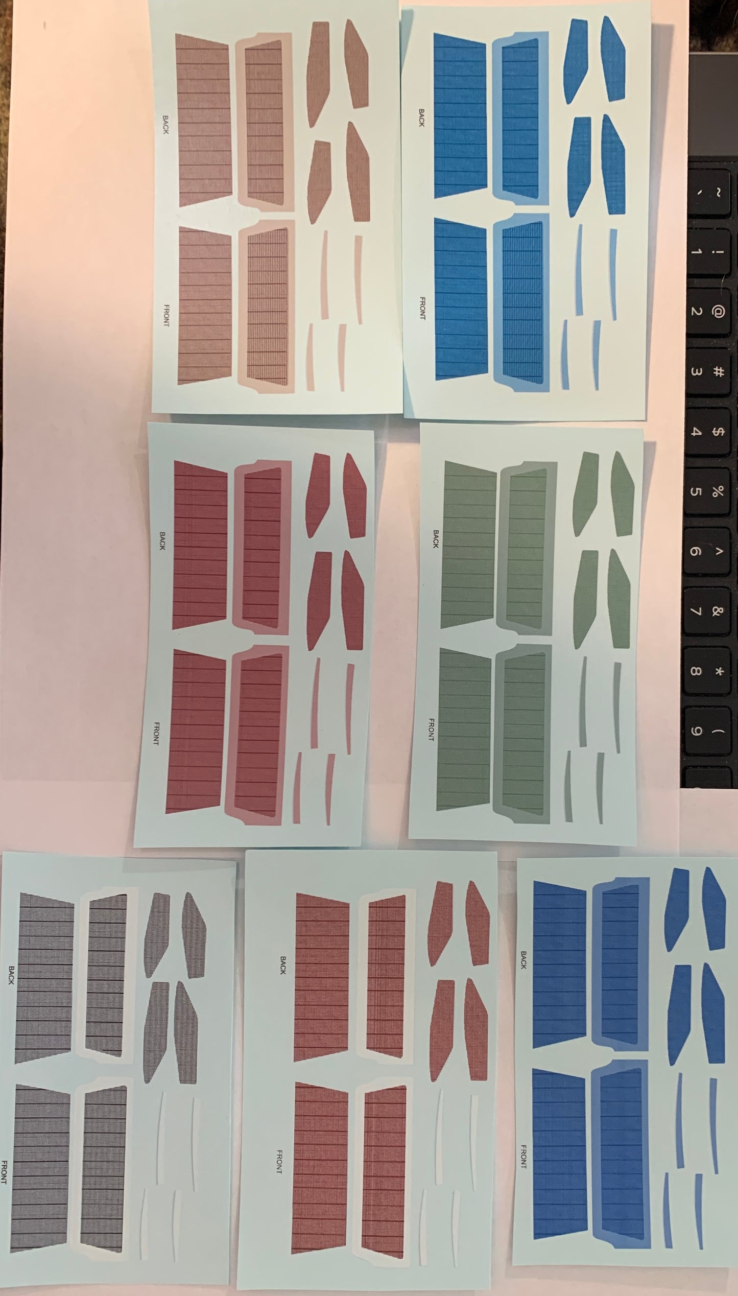 Decals for the 1960 Nomad Station Wagon Interior sized to the AMT kit