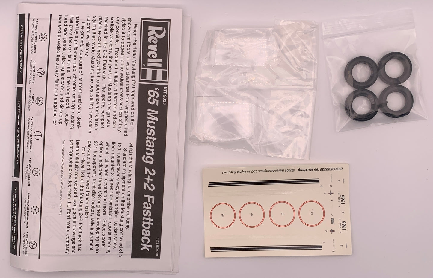 Revell ‘65 Mustang 2+2 Fastback, 1:24 Scale Model Kit