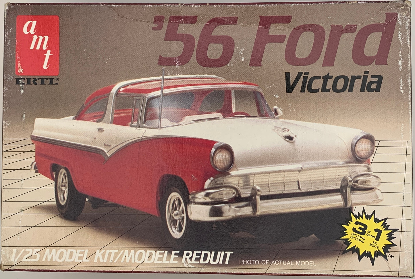 AMT ‘56 Ford Victoria 3 in 1, 1/25 Scale Model Kit