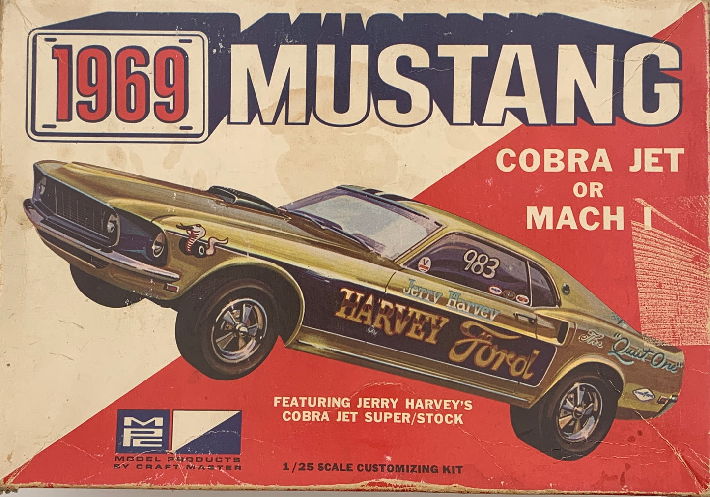 MPC 1969 Mustang Cobra Jet or Mach I, 1/25 Scale Model Kit