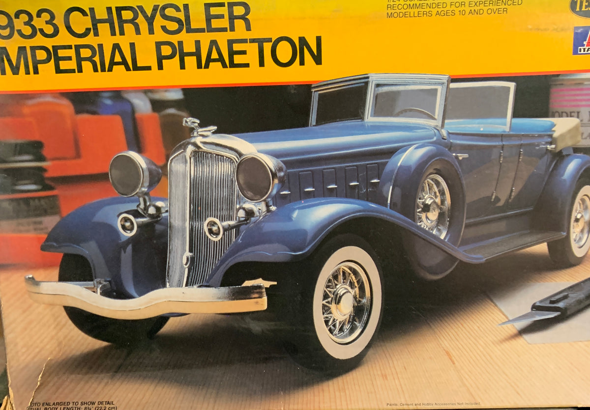 Testors/Italeri #834 1933 Chrysler Imperial Phaeton is a 1/24-scale