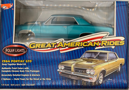 Polar Lights Great American Rides 1964 Pontiac GTO, 1/25 Scale Model Kit