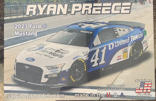 Salvinos Ryan Preece 2024 Ford Mustang model kit