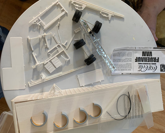 Frehauf Van Trailer model kit -started
